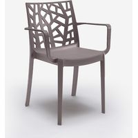 SEDIA IN POLIPROPILENE 'MATRIX ARMCHAIR' taupe