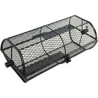 Taino – Panier de gril rôtissoire en acier noir – Dimensions 43 x 15,5 x 18,5 cm – Revêtement résistant à la chaleur – Compatible avec tournebroches standard