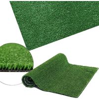 Rouleau de tapis de gazon en fibres synthe'tiques env. mt 25x1 h avec support en latex synthe'tique e'paisseur 7 mm 25 m2 de gazon synthe'tique