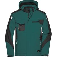 James & Nicholson Professionelle Softshelljacke mit Innenfutter JN824 Gr. S dark-green/black