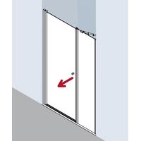 Kermi Porte battante Ibiza 2000 SOR 1500x 1850 BV : 1465-1500 SIMG verre trempé transparent