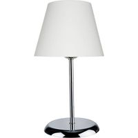 Lampada da tavolo in metallo e paralume tessuto Elva