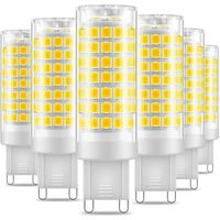 G9-LED-Glühbirne, Kaltweiß, 6000 K, 7 W, entspricht 60 W Halogenlampe, 650 lm, energiesparend, kein Flimmern, Standard-G9-Sockel, AC 220–240 V, nicht dimmbar, 6er-Pack