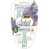 BIC Soleil Escape 3 Rasierer – Sanfte Rasur, Lavendel-Eukalyptus-Duft