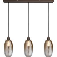 Lampe suspendue en verre Olive 3x Ø 18,5cm - cacao - 2431-15-100-3-02-18