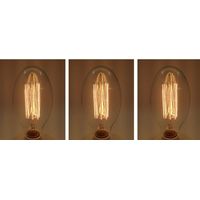 Satz von 3 Vintage Glühbirne Edison E27 BT75 2