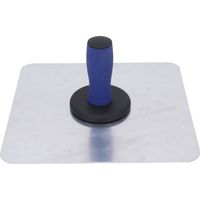 Aluminum plastering board with rubber handle, plastering board holder, suitable for cement, mortar, gypsum board, and other plastering materials (11.8 inches x 11.8 inches)