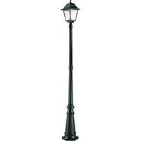 Stehlampe aus schwarzem transparentem Glas und Aluminiumguss