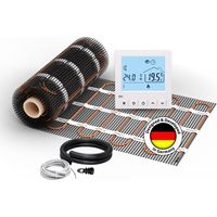 2x Heizmatten WARMON CLASSIC LIGHT 100 W/m² (7+5 m²) inkl. TS 50 Thermostat digital weiß - 12 m²