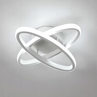 COMELY White Oval Modern LED Ceiling Light, 27W, 6500K Cool Daylight, for Living Room & Bedroom