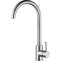 Robinet de cuisine en acier inoxydable, rotation à 360°, poignée unique, robinet d'évier de cuisine monté sur le pont, robinets de cuisine pour eau chaude et froide, robinets d'évier de cuisine commer