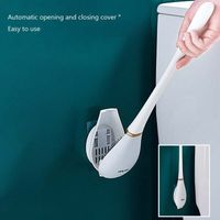 Brosse WC en Silicone, Brosse WC de Nettoyage, Brosse WC, Brosse WC de Remplacement Universelle pour Salle de Bain (Blanc)