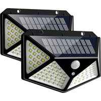 Lampe solaire 100LED IP65 étanche extérieur - 2 Pack