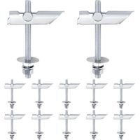 12PCS M8x100mm Suspente Placo Robuste, Cheville à Bascule en Acier au Carbone Galvanisé pour Fixer des Éléments aux Plafonds et aux Plaques de Plâtre
