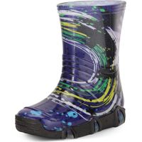 Ladeheid Bottes de Pluie Chaussure Enfant Fille Garçon SwkBW35 (Bleu Marine Modèle-35, 27/28 EU)