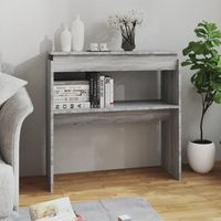 Table console Table d'appoint design industriel - Sonoma gris 80x30x80 cm Bois d'ingénierie BV76235