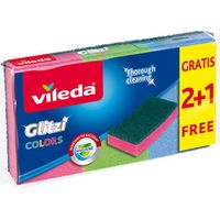 "Glitzi Colors" 2+1 spugnetta abrasiva per superfici varie (confezione da 3)