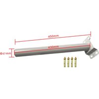 Jandei - Soporte pared blanco 45cm para farola LED diámetro 47mm