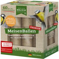 DELICIA® Premium Balles de mésanges avec insectes 60 sans filet Nourriture pour toute l'année