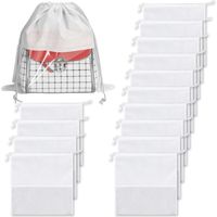 Packung mit 15 Staubbeuteln aus Vliesstoff, staubabweisend, mit Kordelzug und Sichtfenster