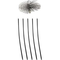 Kit de limpieza de chimeneas con cabeza de nylon de 250 mm - 5 varillas