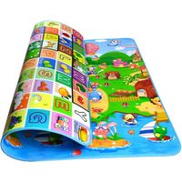 Tapis de jeu pliable et antidérapant de 200 x 180 cm, idéal pour les tout-petits. Ce tapis double face peut également servir de couverture d'éveil, de tapis de yoga, de couverture de pique-nique ou de