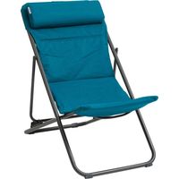 Hesperide – Chilienne de jardin pliante inclinable 4 positions – Zinc et polyester – Confort optimal pour balcon et terrasse