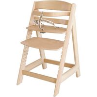 ROBA Sit Up III Wooden High Chair - Height Adjustable - Natural