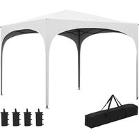 Banc jardin pliable hauteur réglable – Sac transport imperméable anti-UV – Sacs lestage – Blanc