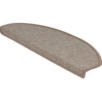 Tapis d'escalier London Beige 19 x 56 cm Demi-circulaire
