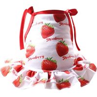 Chien Robe Chiot Débardeur Jupe Chat Pet Party Imprimer Robe Vêtements S, Chien Vêtements D'été rouge