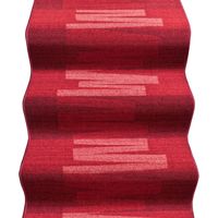 Passatoia Scala Bordata Ingresso Corridoio Tappeto Cucina Gradini 100% Made In Italy Zig Zag Bordeaux - 67x750 cm