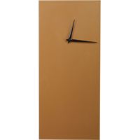 Beliani Wall Clock Gold Iron Retro Minimalist Modern Frame Rectangular Metal, Painted, Handmade, Does Not Require Assembly, 22 x 2 x 50 cm POMBAL