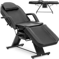 Lettino estetista regolabile 150 kg Nero Poltrona pedicure per centri estetici