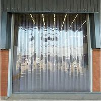 Rideau à Lanières en Plastique Transparent, Rideau à Lanières PVC, Isolant Porte Convient aux Entrepôts Usines Et Supermarchés Vinyle Robuste Épaisseur 1.3 mm (105x200cm)