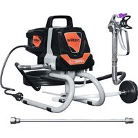 Wiltec Hochdruck Farbsprühsystem 1010 W, 207 bar, 1,5 l/min, Farbspritzgerät mit Düse und Verlängerungsstange, Farbsprühgerät für Wandfarbe