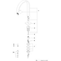 DORNBRACHT 13715782-39 Robinet mitigeur sur pied WT avec garniture de vidange MEM