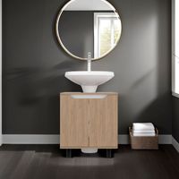 Londres mobile bagno per lavabo a colonna con ante doppie