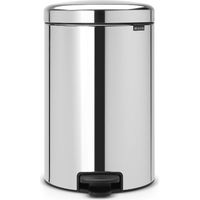 poubelle à pédale 20 l brillant steel - new icon - brabantia