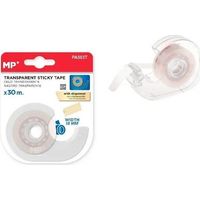Transparentes Büroklebeband 18 mm x 30 m mit Abroller