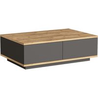 Table basse en bois "Frew" - 90 x 60 x 28 cm - Marron
