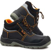 SCARPA SCARPE ANTINFORTUNISTICHE LAVORO ALTA RINFORZATA S3 NERA N41-45 WS200 MED, "42"