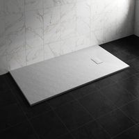 NRG 1800 x 900mm SMC White Rectangle Slate Effect Bathroom Shower Tray