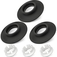 Lot de 3 joints de valve de chasse compatibles avec réservoir de toilette Ideal Standard avec joint et clip pour vannes de chasse d'eau Ideal Standard Armitage Shanks SV01967 – Noir