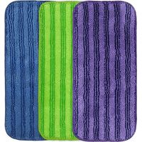 Microfiber Mop Pad - Washable Reusable Floor Cleaning Pad for Hardwood Tile Stone - Compatible with Wet Jet Mops - 3 Pack