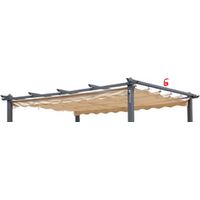 ERSATZTUCH TOP ABDECKUNG FÜR VERSENKBARE PERGOLA MT.3X4 JAHR ab 2018