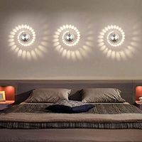 Applique Murale en Aluminium 3W Blanche Chaude Lampe Murale Eclairage pour Hôtel Couloir 3 Pack