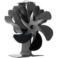 Ventilateur à 6 pales pour poêle à bois, ventilateur de chauffage pour poêle à bois, accessoires pour poêle à bois, fonctionnement silencieux, circulation d\'air chaud pour grandes pièces