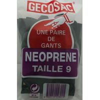 Gants de protection néoprène GECOSAC T9 (paire) - Noir