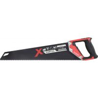Aluminiumverstärkte Handsäge – X-Sharp Schwarze Universal-Handsäge mit PTFE-Gleitring, 500 mm, 7 Zähne pro Zoll TECHMAN